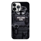 Personalized U.S Thin Blue Line Phone Case Printed 22APR-DT01