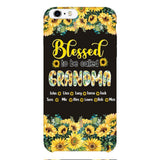 PERSONALIZED GRANDMA SUNFLOWER PHONECASE 3N 0104