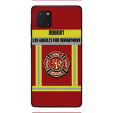 Personalized U.S Firefighter Phone Case Printed 22APR-LN01
