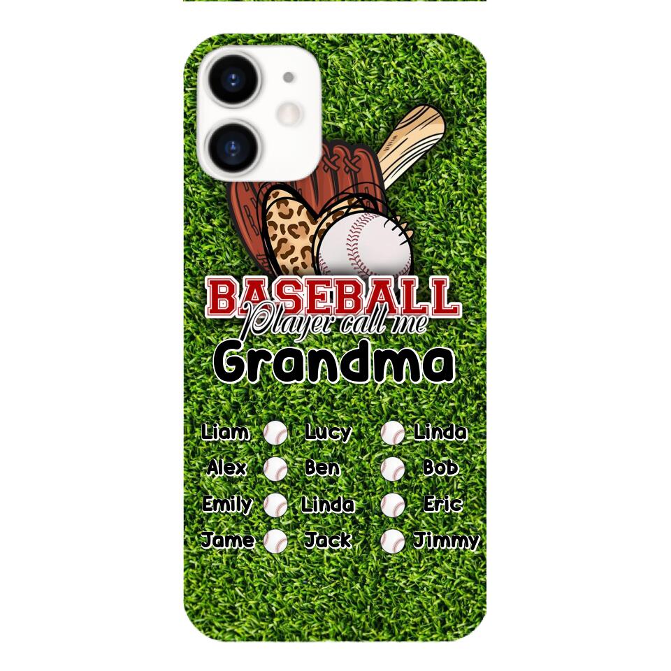 PERSONALIZED BASEBALL GRANDMA PHONECASE M3Q 0104