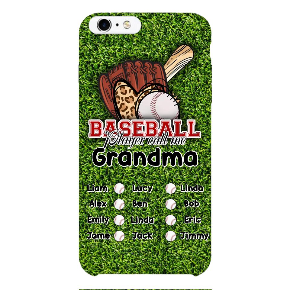 PERSONALIZED BASEBALL GRANDMA PHONECASE M3Q 0104