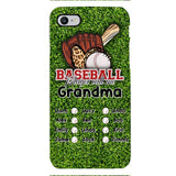 PERSONALIZED BASEBALL GRANDMA PHONECASE M3Q 0104