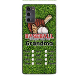 PERSONALIZED BASEBALL GRANDMA PHONECASE M3Q 0104