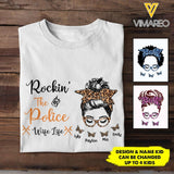 Personalized Rockin' The Police Wife Life Tshirt Printed 22APR-HC01