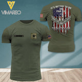 PERSONALIZED U.S SOLIDER ARMY WITH RANK IT'S BETTER TO DIE ON YOUR FEET TSHIRT PRINTED QTDT0404