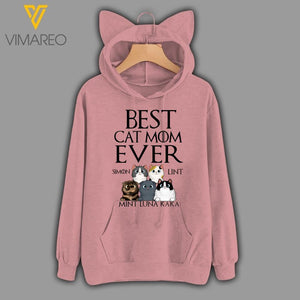 PERSONALIZED BEST CAT MOM EVER HOODIE QTTQ0404