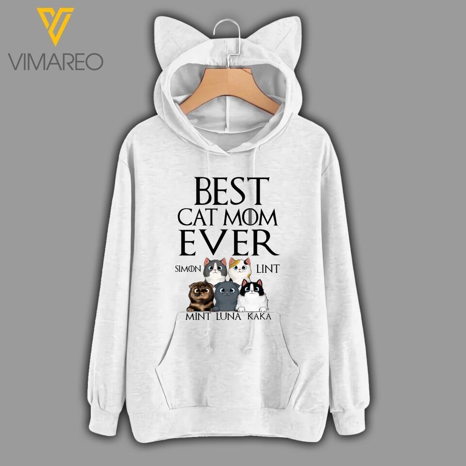 PERSONALIZED BEST CAT MOM EVER HOODIE QTTQ0404