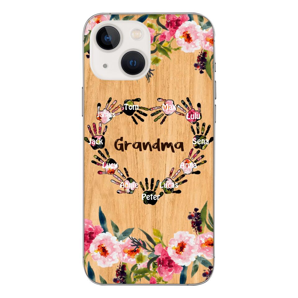 Personalized Grandma Kid Phone Case Printed 22APR-DT04