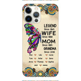 Personalized Grandma Butterfly Phone Case Printed 22APR-HC04