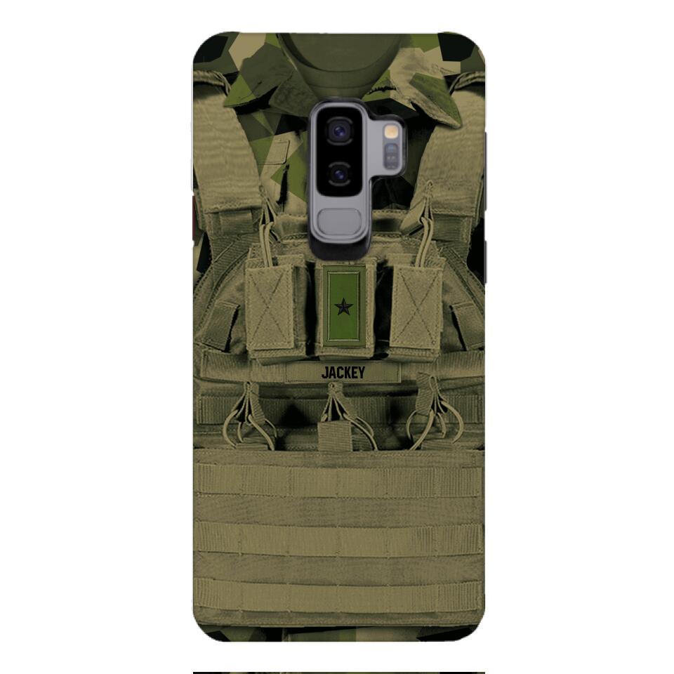 Personalized Swedish Soldier Phone Case Printed 22APR-DT05