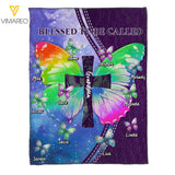 PERSONALIZED BUTTERFLY GRANDMA QUILT BLANKET PRINTED 3C 0504