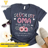 Personalized Gluck Ist Grandma Zu Sein Tshirt Printed QTDT0604