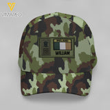 Personalized Irish Soldier Camo Peaked Cap Printed 22APR-MQ06