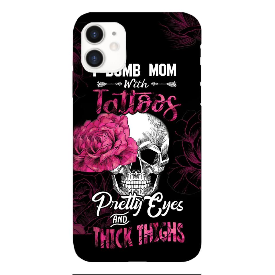 Personalized F Bomb Mom With Tattoos Phone Case Printed M3Q 0704