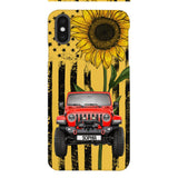 PERSONALIZED JEEP SUNFLOWER PHONECASE QTVQ0804