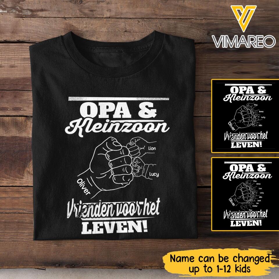 Personalized Opa And Kleinzoon for Father's day gift Tshirt QTTN1204