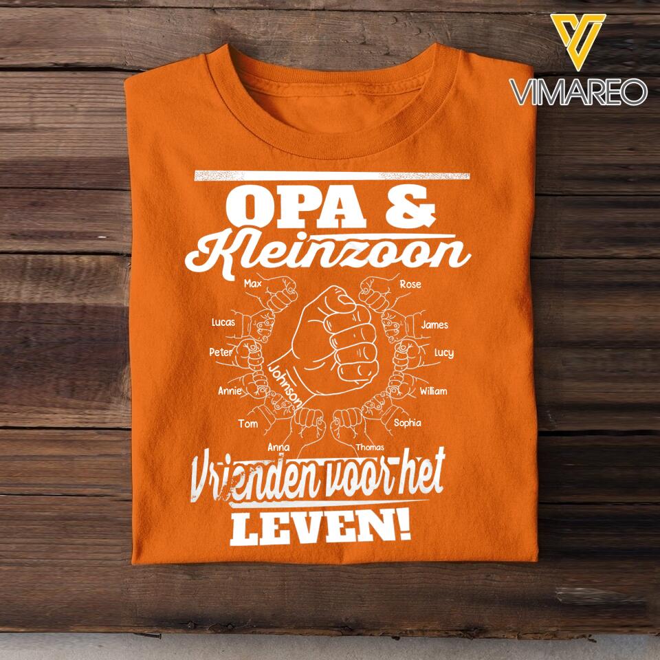 Personalized Opa And Kleinzoon for Father's day gift Tshirt QTTN1204