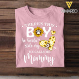 PERSONALIZED THERE IS THIS DOG BOY OR GIRL STOLE MY HEART TSHIRT QTDT1404