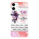 PERSONALIZED GOD MADE ME A WOMAN GRANDMA PHONECASE 3T 1604