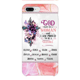 PERSONALIZED GOD MADE ME A WOMAN GRANDMA PHONECASE 3T 1604