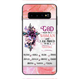 PERSONALIZED GOD MADE ME A WOMAN GRANDMA PHONECASE 3T 1604