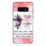 PERSONALIZED GOD MADE ME A WOMAN GRANDMA PHONECASE 3T 1604