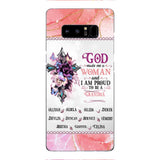 PERSONALIZED GOD MADE ME A WOMAN GRANDMA PHONECASE 3T 1604