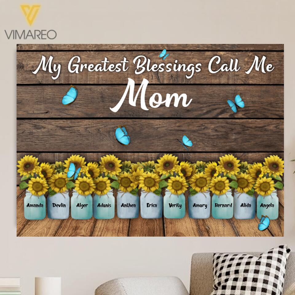 PERSONALIZED BLESSINGS CALL ME MOM CANVAS 3C 1604