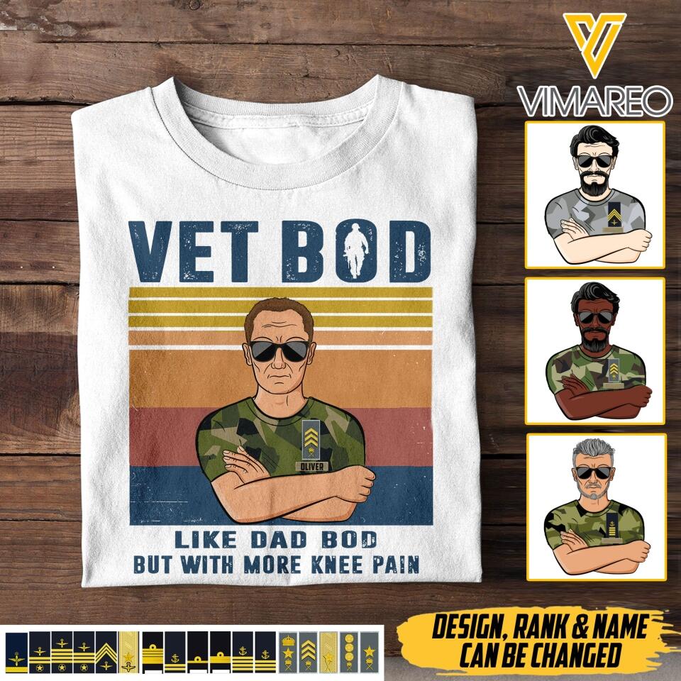 Personalized Swedish Vet Bod Camo Tshirt Printed 22APR-LN18