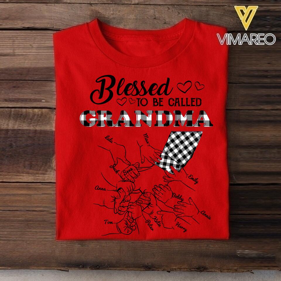 Personalized Blessed To Be Called Grandma Tshirt Printed 22APR-DT18