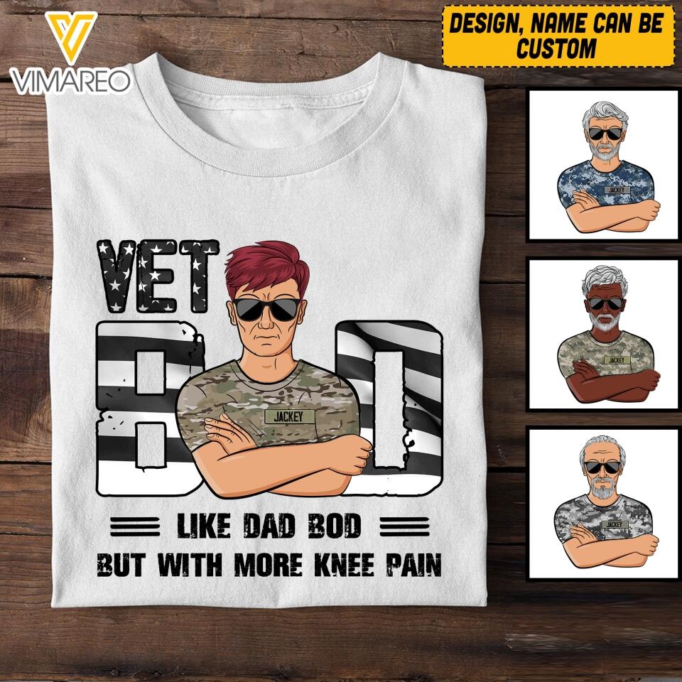 Personalized U.S Vet Bod T-ShirtTshirt Printed 22APR-HQ21