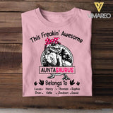 Personalized This Freakin' Awesome Auntasaurus Kid Tshirt Printed 22APR-HQ22