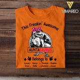 Personalized This Freakin' Awesome Auntasaurus Kid Tshirt Printed 22APR-HQ22