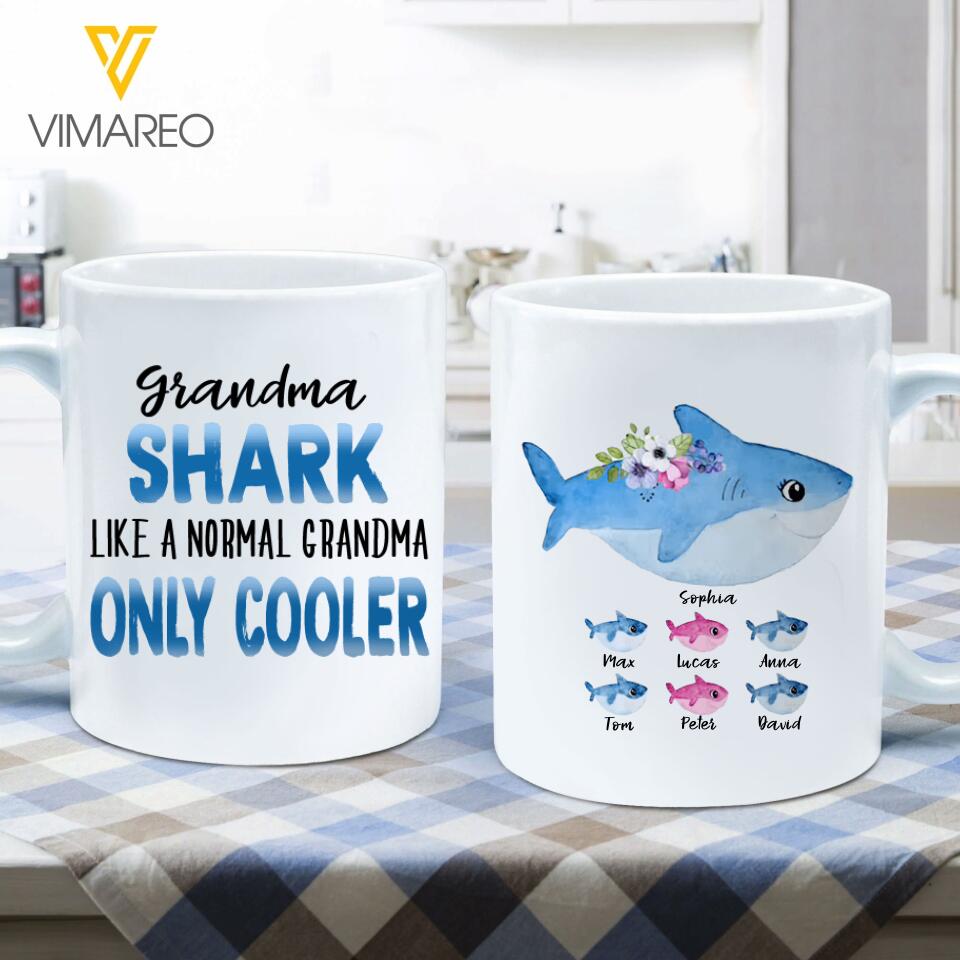 DH Grandma Shark Creamic Mug Printed LN2504
