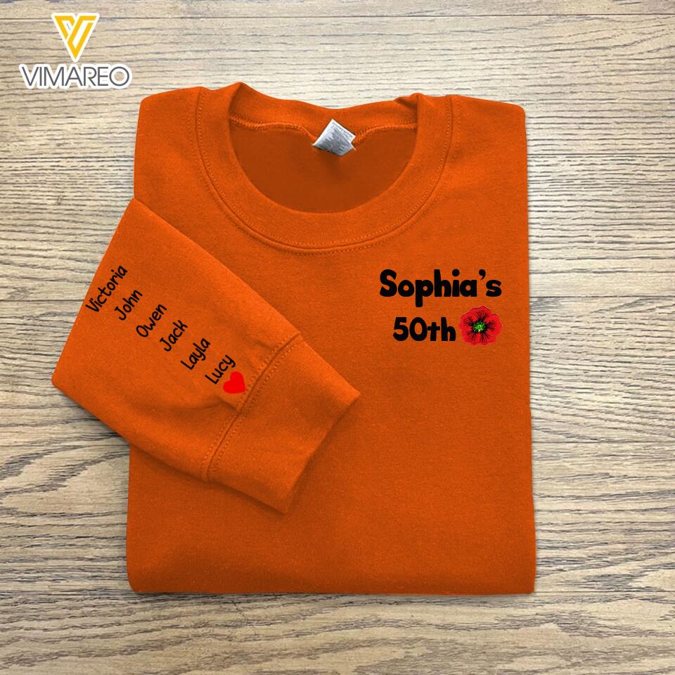 PERSONALIZED GIFT FOR GRANDMA BIRTHDAY KID NAME SWEATSHIRT PRINTED QTTN2604