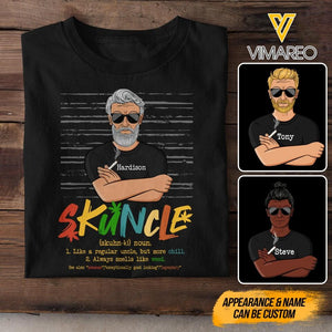 PERSONALIZED SKUNCLE LIKE A REGULAR UNCLE BUT MORE CHILL TSHIRT QTDT2604