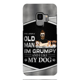 Personalized Simple Grumpy Old Man And Dog Phone Case Printed 22APR-HC26