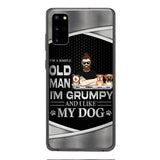 Personalized Simple Grumpy Old Man And Dog Phone Case Printed 22APR-HC26