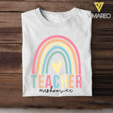 PERSONALIZED TEACHER RAINBOW TSHIRT QTDT2704