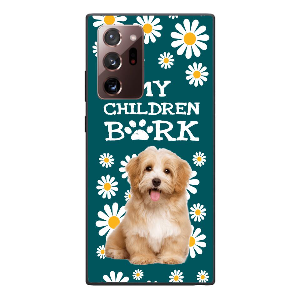 PERSONALIZED MY CHILDREN BARK DOG PHOTO PHONECASE QTTN2804