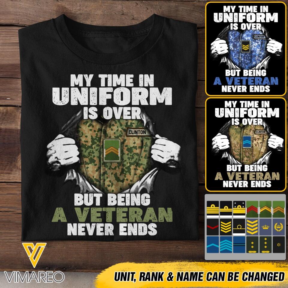 Personalized Netherland Veterans/Soldier Tshirt Printed 22APR-DT29