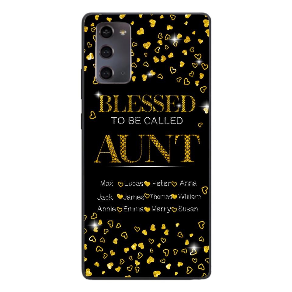 PERSONALIZED BLESSED TO BE CALLED GRANDMA KID NAME PHONECASE QTDT2904