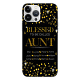 PERSONALIZED BLESSED TO BE CALLED GRANDMA KID NAME PHONECASE QTDT2904