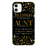 PERSONALIZED BLESSED TO BE CALLED GRANDMA KID NAME PHONECASE QTDT2904