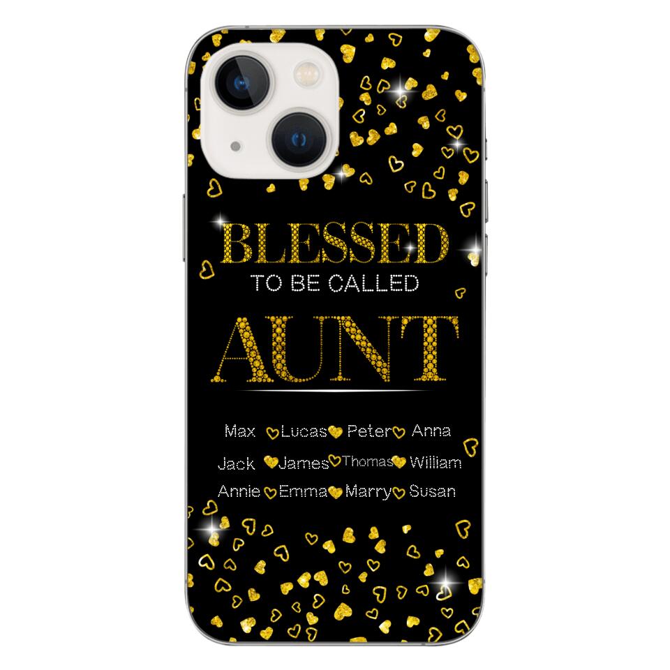 PERSONALIZED BLESSED TO BE CALLED GRANDMA KID NAME PHONECASE QTDT2904