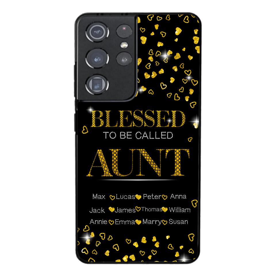 PERSONALIZED BLESSED TO BE CALLED GRANDMA KID NAME PHONECASE QTDT2904