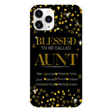 PERSONALIZED BLESSED TO BE CALLED GRANDMA KID NAME PHONECASE QTDT2904