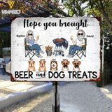Personalized Beer And Dog Treats Metal Sign Printed 22MAY-LN04
