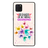 PERSONALIZED BLESSED TO BE CALLED GRANDMA HAND KID NAME PHONECASE QTTN0505