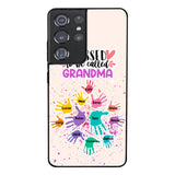 PERSONALIZED BLESSED TO BE CALLED GRANDMA HAND KID NAME PHONECASE QTTN0505